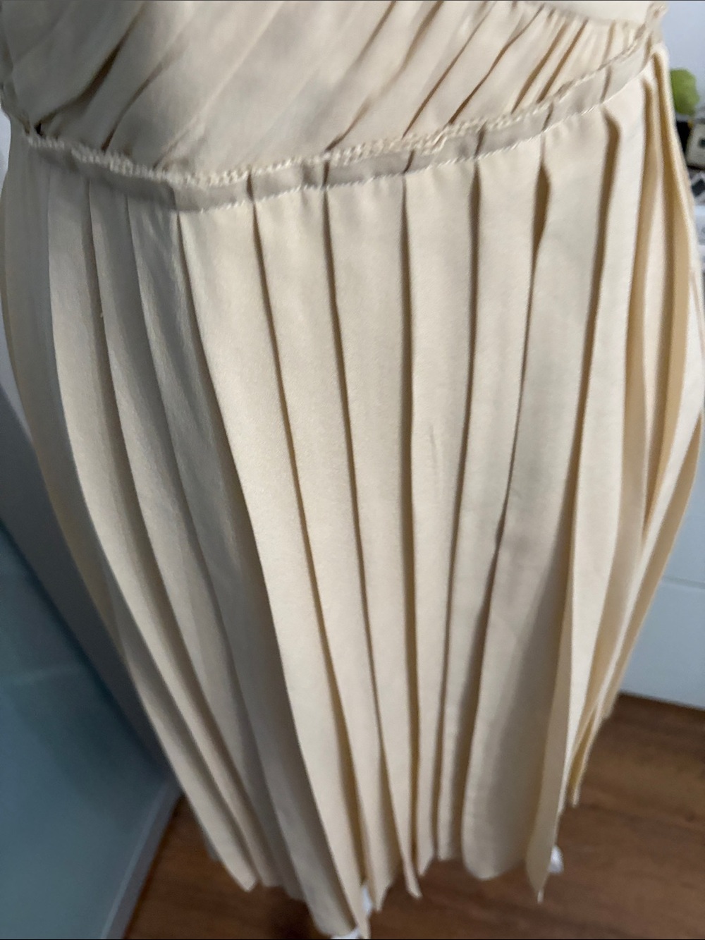 3.1 Phillip Lim Cream One-Shoulder Twist Pleated Dress - Picture 5 of 12